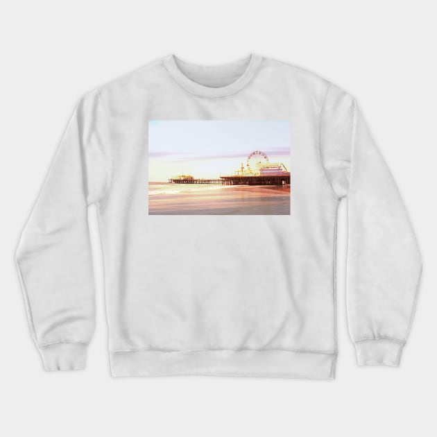 Santa Monica Pier Sunrise Crewneck Sweatshirt by Christine aka stine1